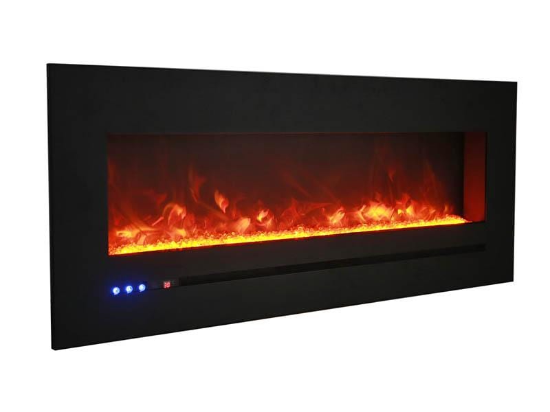 Amantii Amantii Wall/Flush-Mount 72" Electric Fireplace w/ Steel Surround WM-FML-72-7823-STL Fireplace Finished - Electric