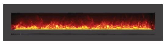 Amantii Amantii Wall/Flush-Mount 88" Electric Fireplace w/ Steel Surround WM-FML-88-9623-STL Fireplace Finished - Electric