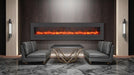 Amantii Amantii Wall/Flush-Mount 88" Electric Fireplace w/ Steel Surround WM-FML-88-9623-STL Fireplace Finished - Electric