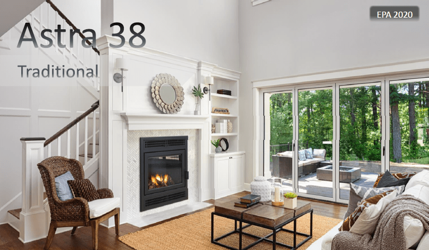 Ambiance Ambiance Fireplaces Astra 38 Wood Fireplace 38AT-01 Fireplace Finished - Wood