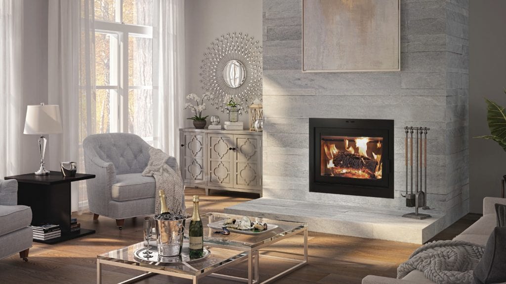 Ambiance Ambiance Fireplaces Elegance 40 Wood Fireplace (Rectangular Door) UW0200 Fireplace Finished - Wood