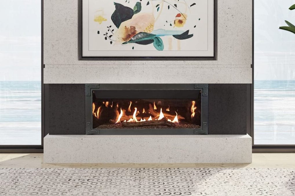 Ambiance Ambiance Fireplaces - Illusion 47 Linear Gas Fireplace AMB1000 Fireplace Finished - Wood