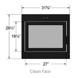 Ambiance Ambiance Fireplaces Metallic Black Clean Face Surround (Astra 32/38) - 3238ATFA-12 3238ATFA-12 Fireplace Accessories