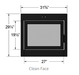 Ambiance Ambiance Fireplaces Metallic Black Clean Face Surround (Astra 32/38) - 3238ATFA-12 3238ATFA-12 Fireplace Accessories