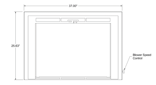Ambiance Ambiance Fireplaces Metallic Black Surround 37” X 25 1/2” (Flair 34) - UWB400 UWB400 Fireplace Accessories