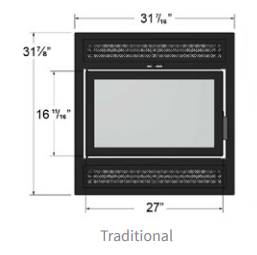 Ambiance Ambiance Fireplaces Metallic Black Traditional Surround (Astra 24) - 24ATFA-11 24ATFA-11 Fireplace Accessories