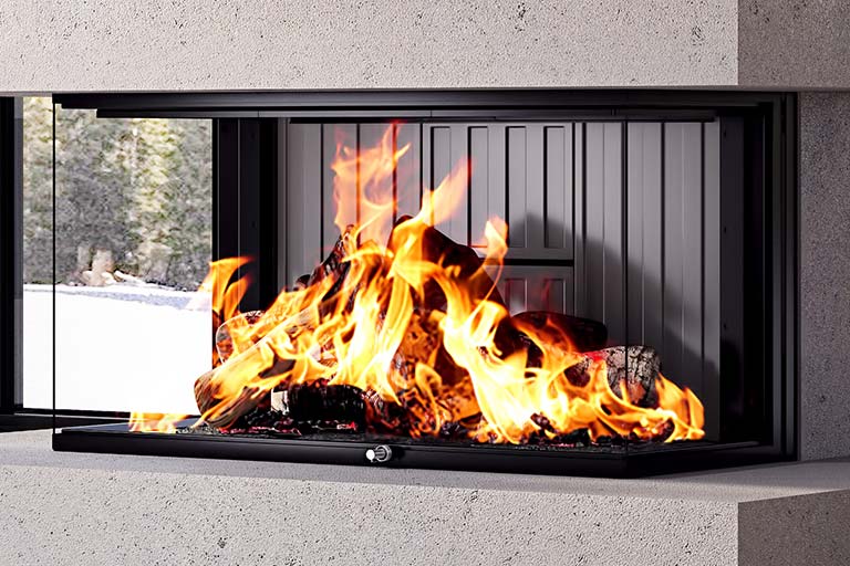 Ambiance Ambiance Luxus Bay 40 Zero-Clearance Wood Fireplace LXB40 Fireplace Finished - Wood