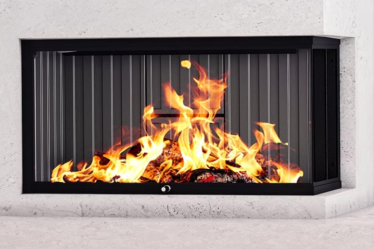 Ambiance Ambiance Luxus Corner Right 32 Zero-Clearance Wood Fireplace LXCR32 Fireplace Finished - Wood