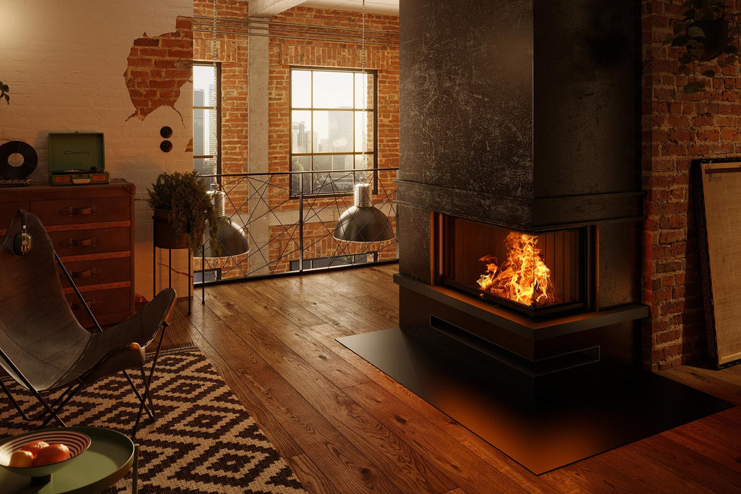 Ambiance Ambiance Luxus Corner Right 32 Zero-Clearance Wood Fireplace LXCR32 Fireplace Finished - Wood