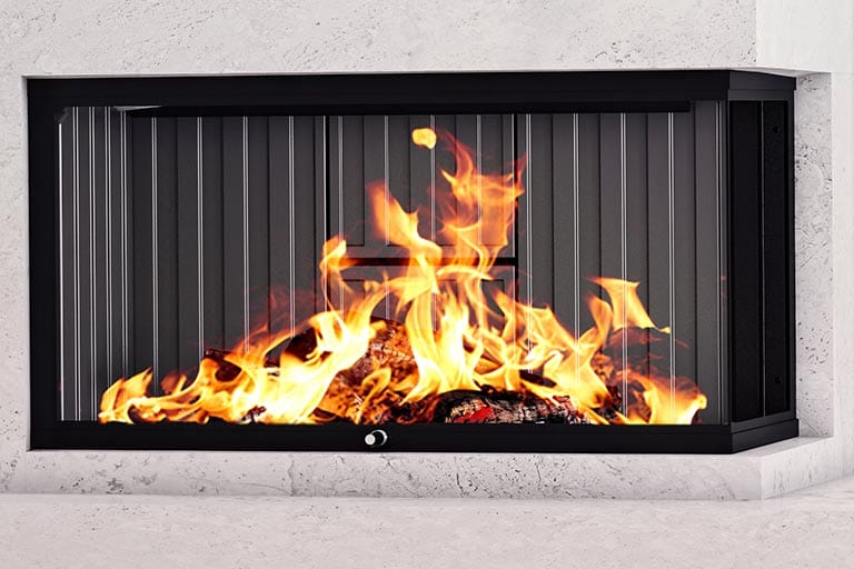Ambiance Ambiance Luxus Corner Right 40 Zero-Clearance Wood Fireplace LXCR40 Fireplace Finished - Wood