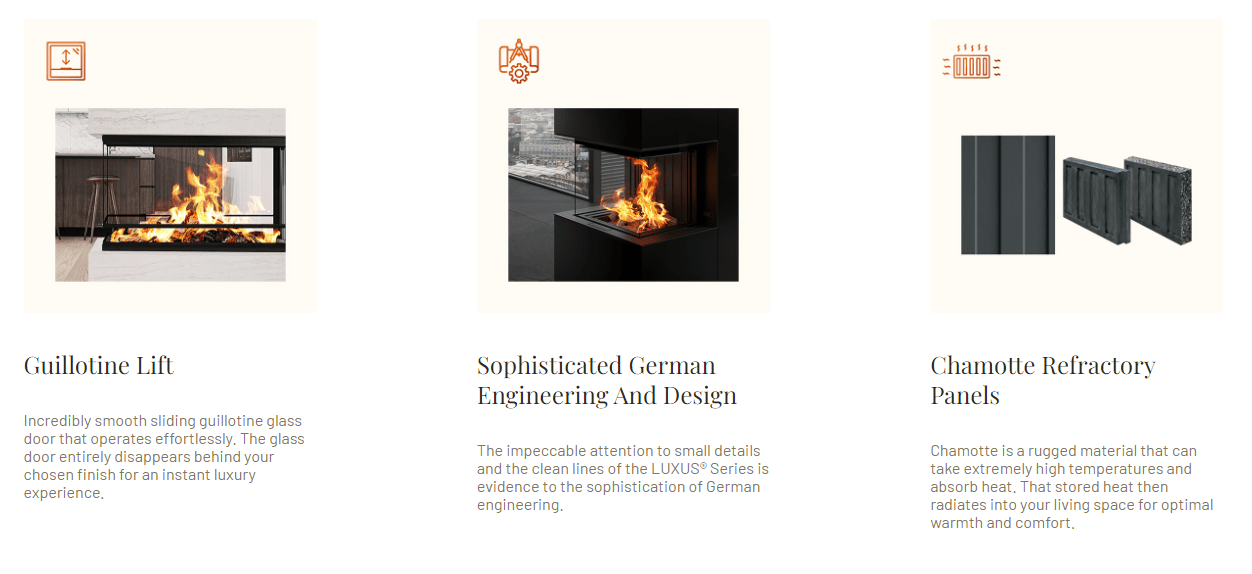 Ambiance Ambiance Luxus Pier 28 Zero-Clearance Wood Fireplace LXP28 Fireplace Finished - Wood