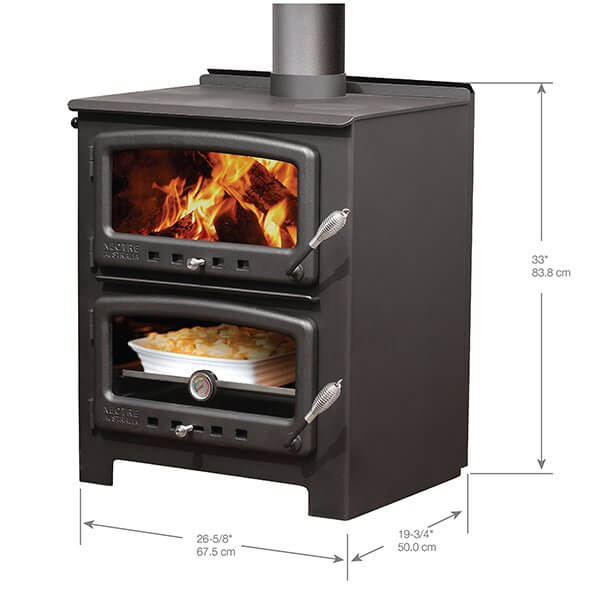 Ambiance Nectre N550 Big Baker's Oven & Wood Stove (Large) GD-N550 Fireplace Finished - Wood
