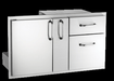 American Outdoor Grill American Outdoor Grill 18" Door with Double Drawer and Platter Storage - 18-36-SSDD 18-36-SSDD Barbecue Finished - Gas 619655062525
