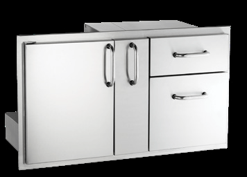 American Outdoor Grill American Outdoor Grill 18" Door with Double Drawer and Platter Storage - 18-36-SSDD 18-36-SSDD Barbecue Finished - Gas 619655062525