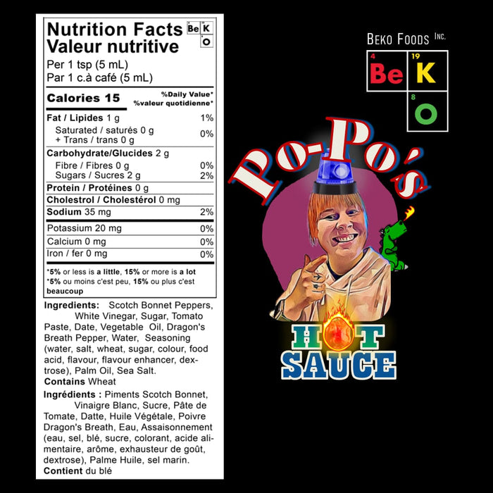 Beko Foods Inc Beko Po-Po's Hot Sauce (5 oz / 147 mL) POPO Barbecue Accessories