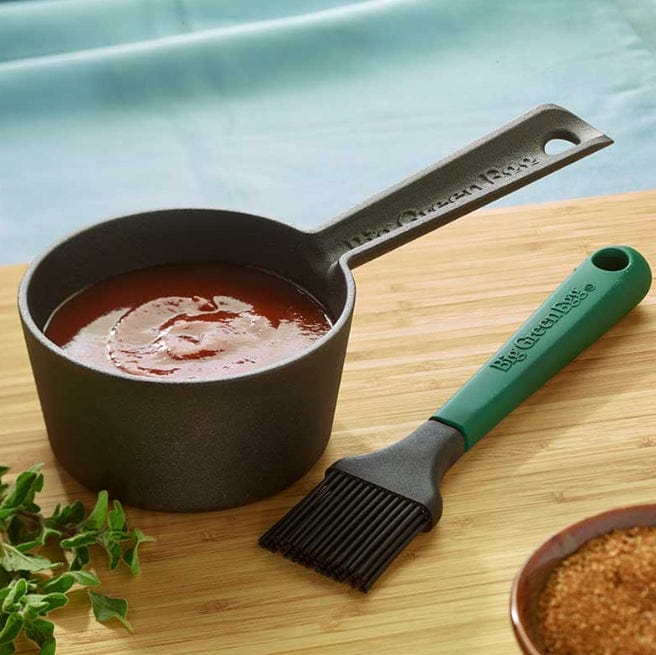 Big Green Egg Big Green Egg 117663 Cast-Iron Sauce Pot w/ Brush 117663 Barbecue Parts