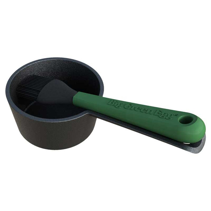 Big Green Egg Big Green Egg 117663 Cast-Iron Sauce Pot w/ Brush 117663 Barbecue Parts