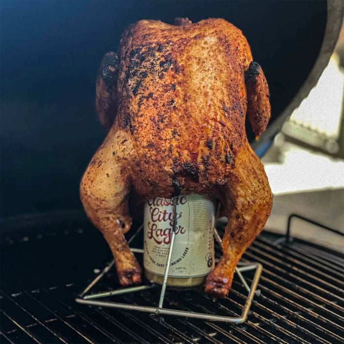 Big Green Egg Folding Beer Can Chicken Roaster 127754