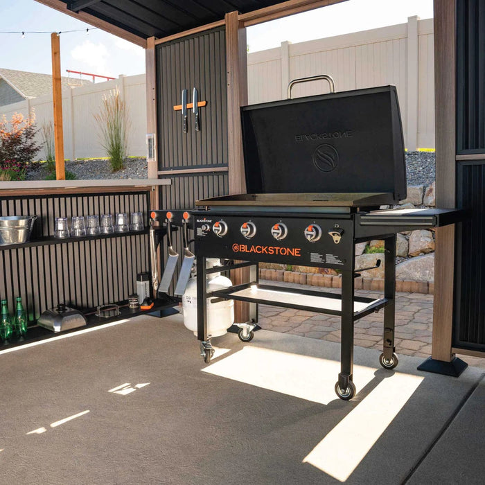 Blackstone 10' x 10' Blackstone Bar and Grill Pavilion 6000-BLACKSTONE Barbecue Finished - Gas