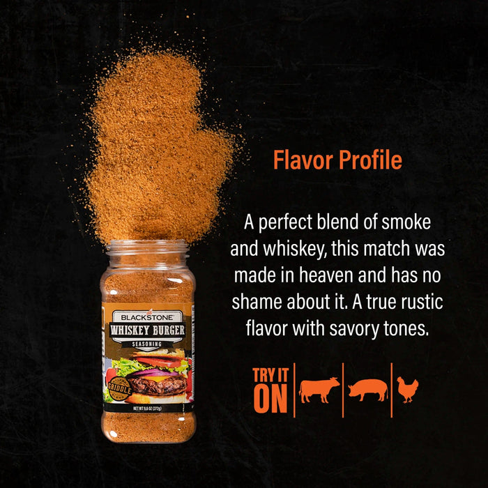 Blackstone Blackstone Whiskey Burger Seasoning (9.6 oz.) - 4121 4121-BLACKSTONE Barbecue Accessories