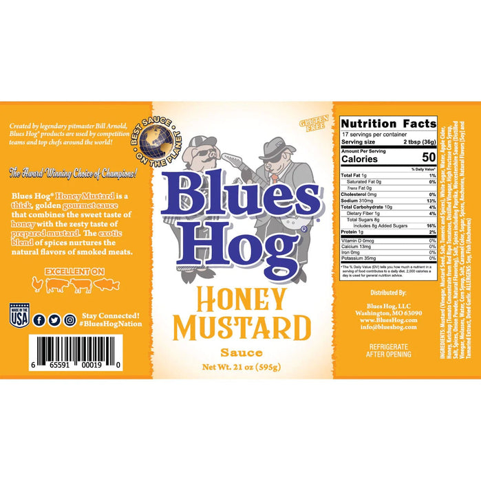 Blues Hog Blues Hog Honey Mustard BBQ Sauce Squeeze Bottle (24 oz.) - 70310 70310 Barbecue Accessories