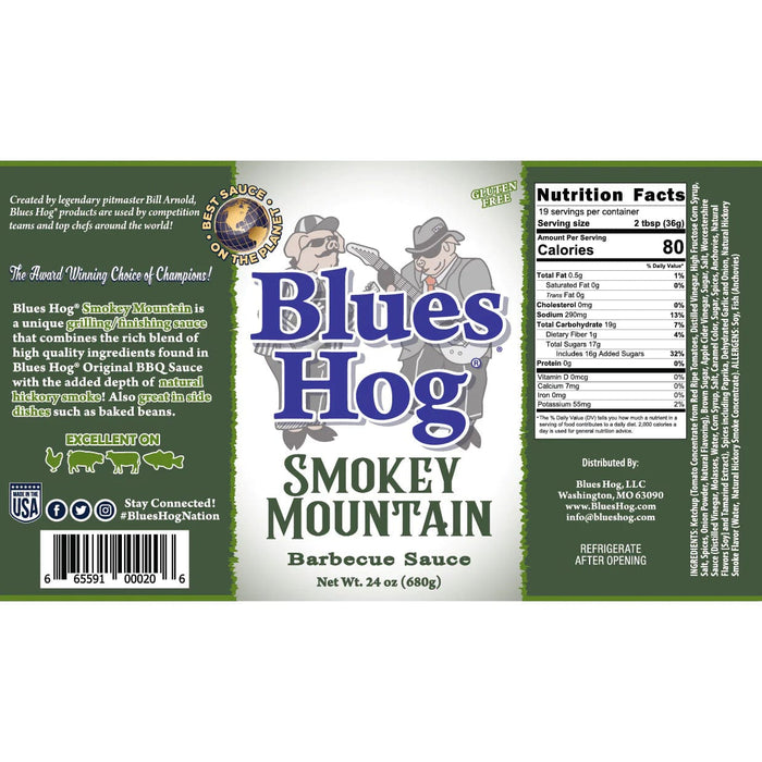 Blues Hog Blues Hog Smokey Mountain BBQ Sauce Squeeze Bottle (24 oz.) - 70410 70410 Barbecue Accessories
