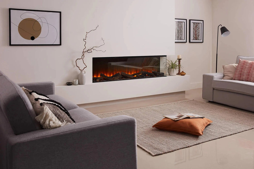 British Fires British Fires New Forest 63" Electric Fireplace (Black Edition) FCBUS0026 Fireplace Finished - Electric
