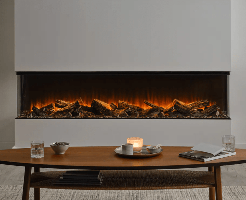 British Fires British Fires New Forest 75" Electric Fireplace (Black Edition) FCBUS0027 Fireplace Finished - Electric