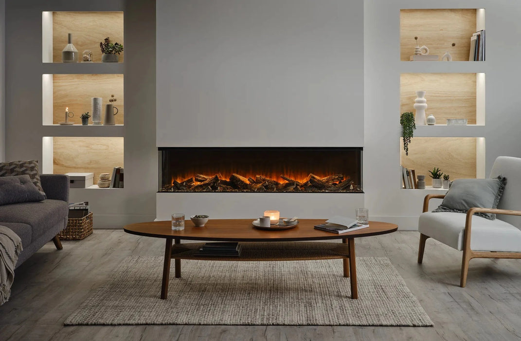 British Fires British Fires New Forest 75" Electric Fireplace (Black Edition) FCBUS0027 Fireplace Finished - Electric