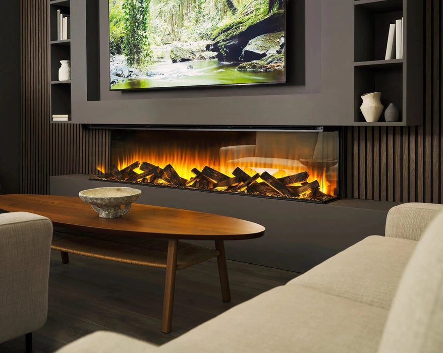 British Fires British Fires New Forest 75" Electric Fireplace (Black Edition) FCBUS0027 Fireplace Finished - Electric