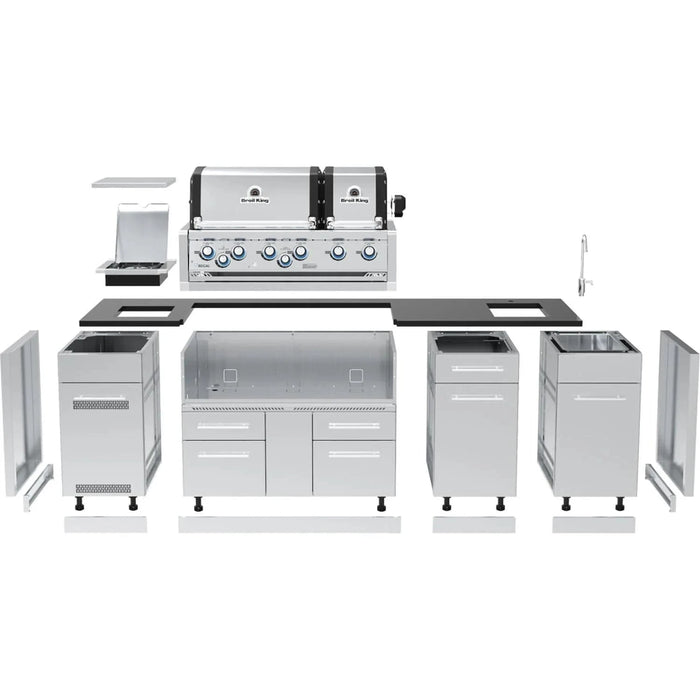 Broil King Broil King 10 ft. Outdoor Kitchen Island with Imperial S 690iE Barbecue Finished - Gas