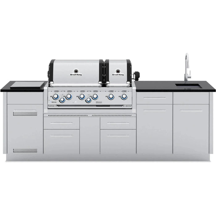 Broil King Broil King 10 ft. Outdoor Kitchen Island with Imperial S 690iE Barbecue Finished - Gas