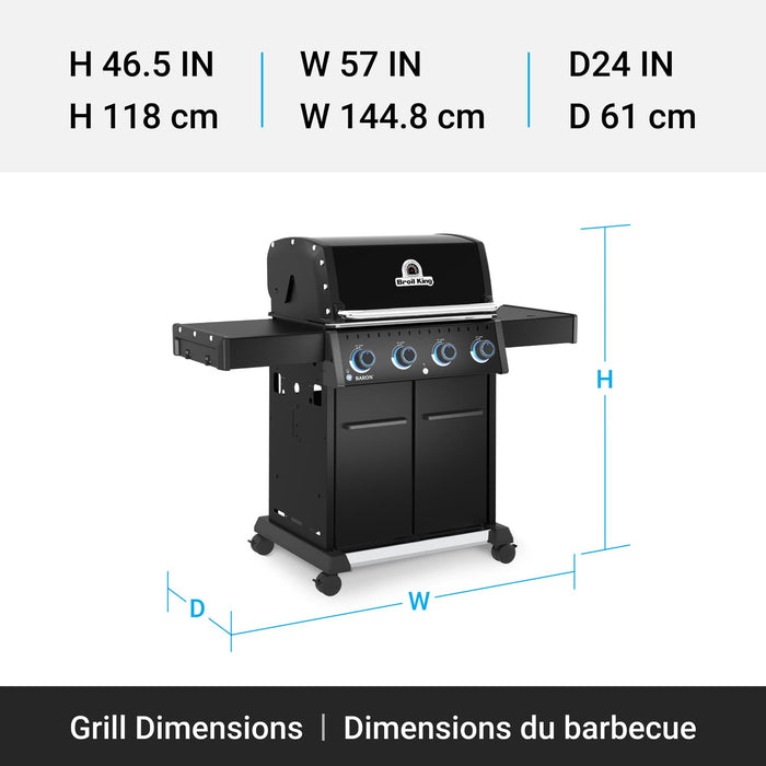 Broil King Broil King Baron 420 Pro Shadow Gas Grill Barbecue Finished - Gas