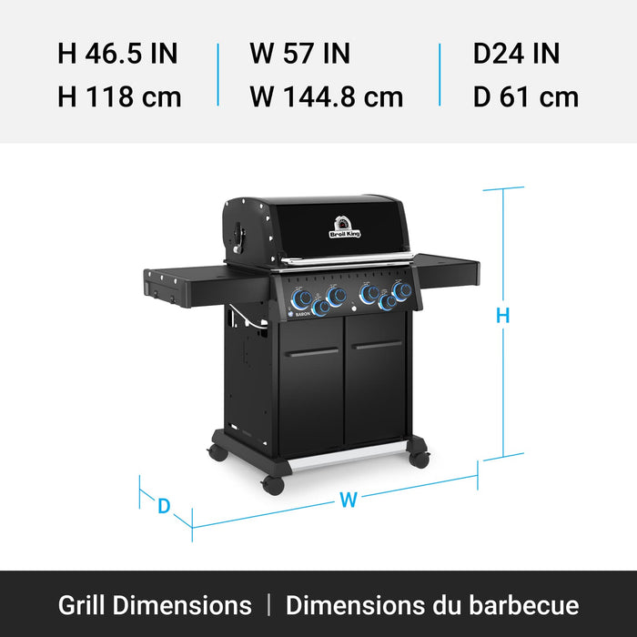 Broil King Broil King Baron 490 PRO Shadow Gas Grill Barbecue Finished - Gas