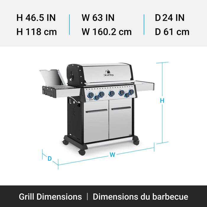 Broil King Broil King Baron S 590 Pro Infrared Gas Grill Barbecue Finished - Gas