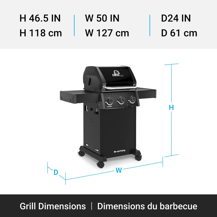 Broil King Broil King Crown 310 Shadow Gas Grill Barbecue Finished - Gas