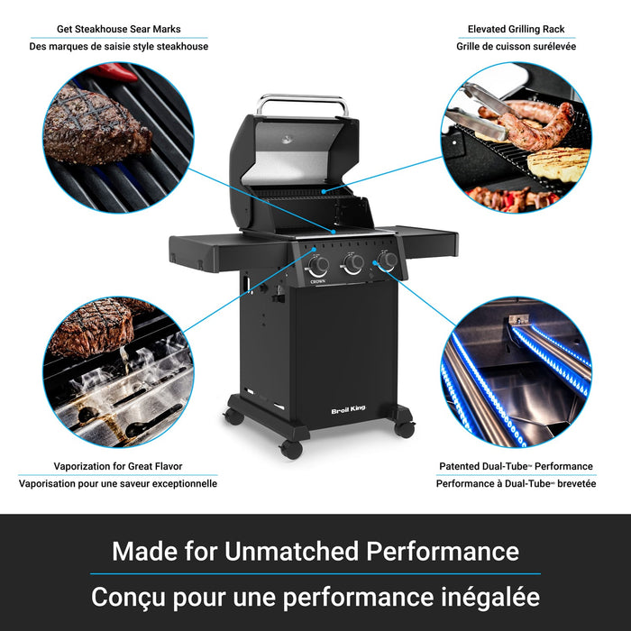 Broil King Broil King Crown 310 Shadow Gas Grill Barbecue Finished - Gas