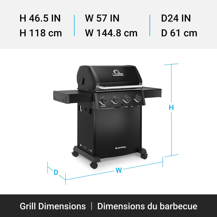 Broil King Broil King Crown 410 Shadow Gas Grill Barbecue Finished - Gas
