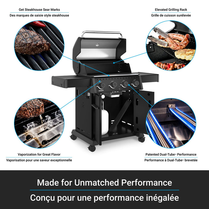 Broil King Broil King Crown 420 Shadow Gas Grill Barbecue Finished - Gas