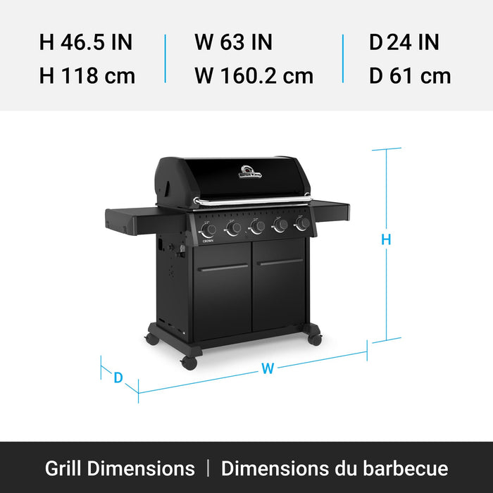 Broil King Broil King Crown 520 Shadow Gas Grill Barbecue Finished - Gas