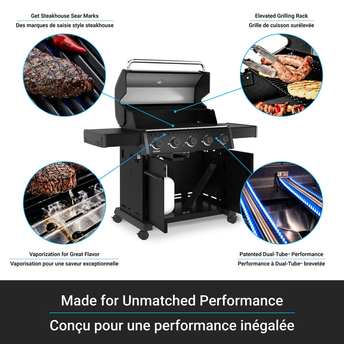 Broil King Broil King Crown 520 Shadow Gas Grill Barbecue Finished - Gas