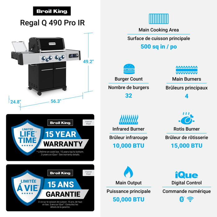 Broil King Broil King iQue Regal Q 490 Pro IR Gas Grill Barbecue Finished - Gas