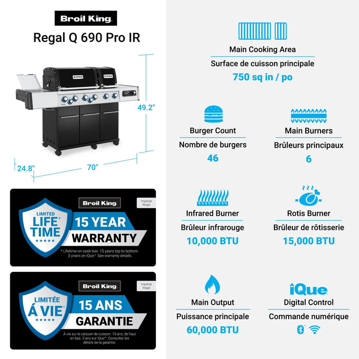 Broil King Broil King iQue Regal Q 690 Pro IR Gas Grill Barbecue Finished - Gas