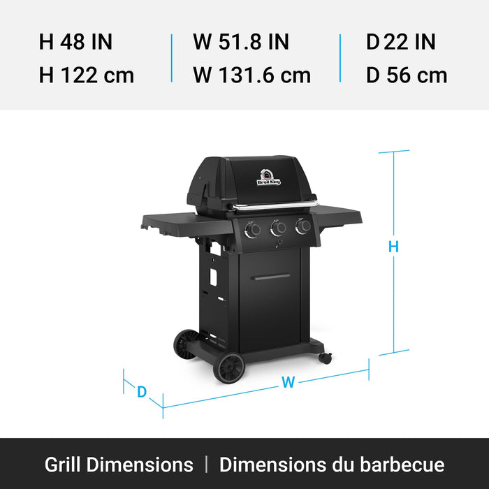 Broil King Broil King Royal 320 Shadow Gas Grill Barbecue Finished - Gas