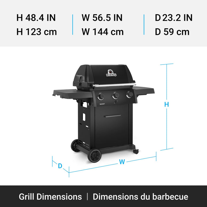 Broil King Broil King Signet 320 Shadow Gas Grill Barbecue Finished - Gas