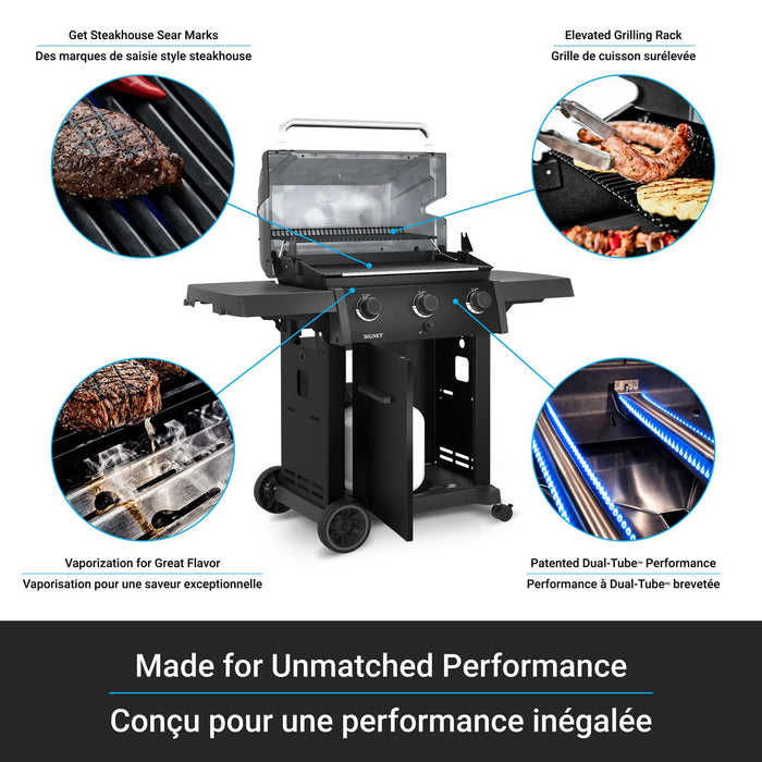 Broil King Broil King Signet 320 Shadow Gas Grill Barbecue Finished - Gas