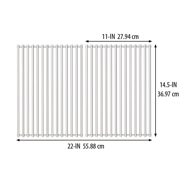 Broil King Broil King Stainless Steel Cooking Grates 2 pieces (14.5" x 11") - 11232 11232 Barbecue Parts
