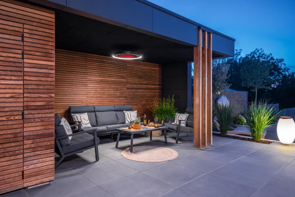 Bromic Heating Bromic Heating Eclipse Smart-Heat Electric Pendant + Twin Pole BH0920001-1 Outdoor Finished