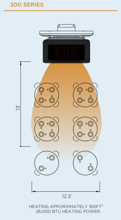 Bromic Heating Bromic Heating Tungsten 300 Smart-Heat Gas Heater Natural Gas BH0210001-1 Outdoor Finished