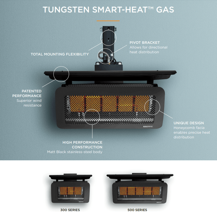 Bromic Heating Bromic Heating Tungsten 500 Smart-Heat Gas Heater Outdoor Finished